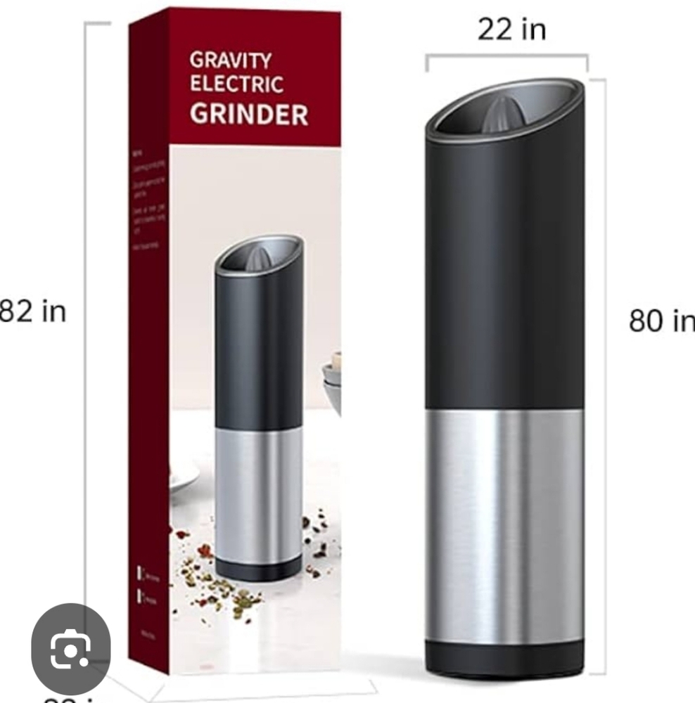 Gravity Electric Grinder in Black and Silver